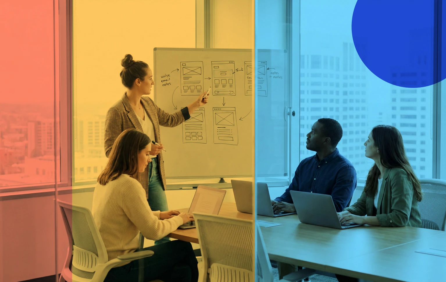 Team collaborating on email strategy